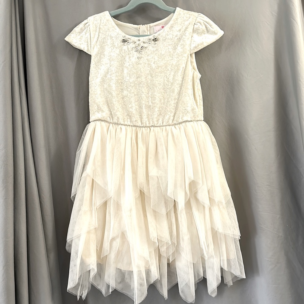 Lulurain crushed velvet evening wear dress with crystals